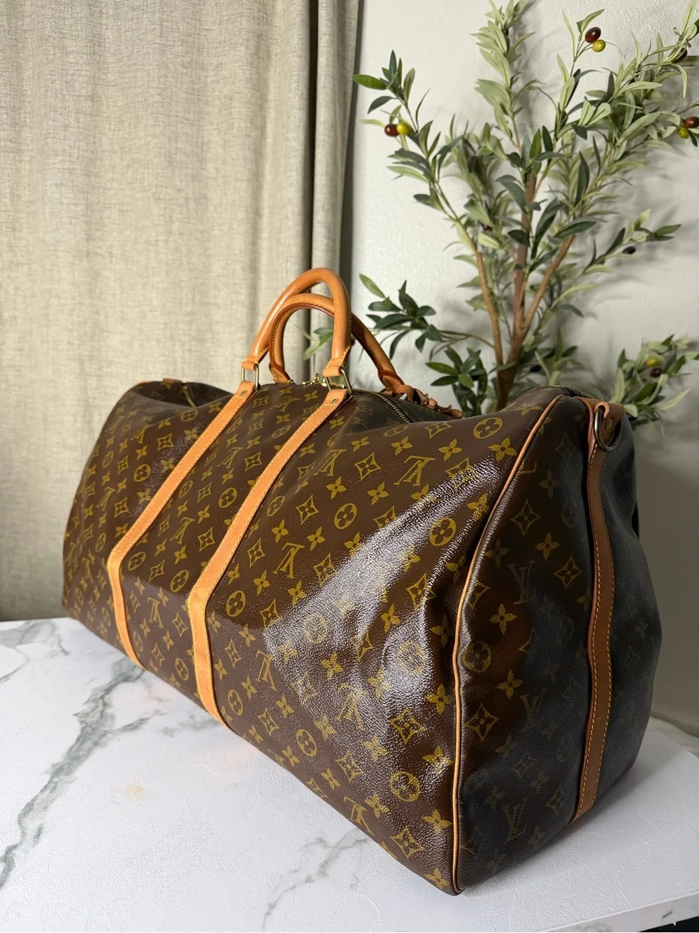 Louis Vuitton Brown Monogram Keepall Bando 60